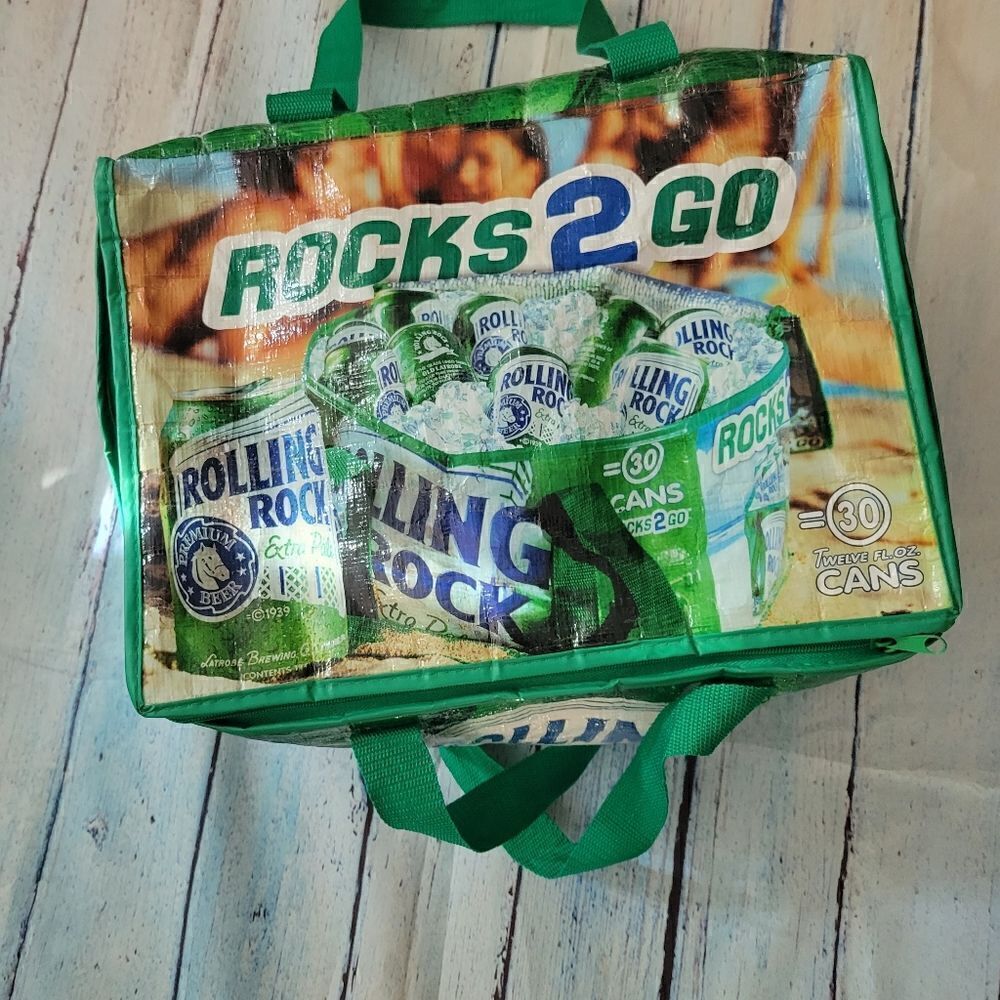 Rolling Rock Insulated Cooler Case Tote 30 Can Pack Bag